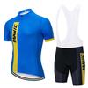 Cycling Suit Short-sleeved Suit Men's Mountain Bike Summer Bicycle Men's Top Strap Shorts