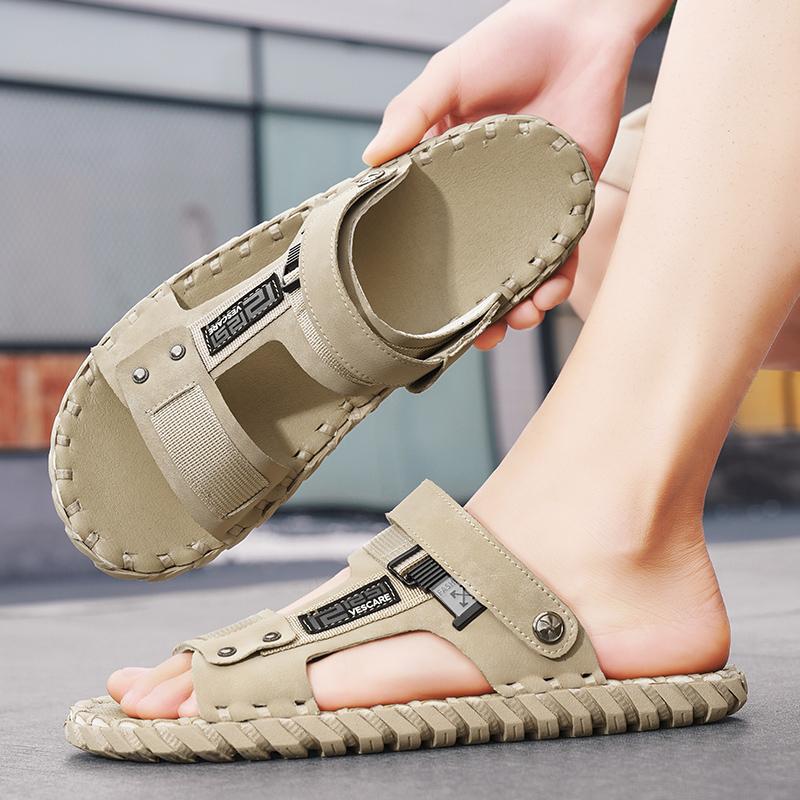 Fashion 2025 New Fashion Casual Slippers Summer Anti Slip Outdoor Walking Shoes Breathable Soft Bottom Men Slippers Beach San