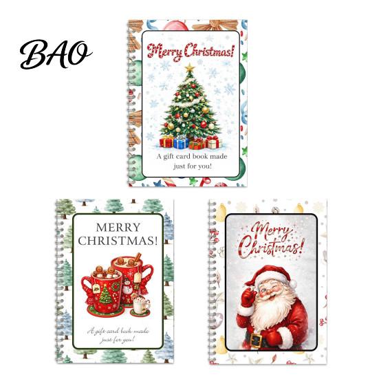 Stocking Stuffers for Teachers Christmas Spiral Bound Book, Vibrant Festive Design Keepsake Booklet, Thoughtful Presents Students Compact Decorative
