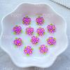 50pcs Resin Cute colored roses and leaves Flat back Rhinestone Scrapbook DIY Wedding Applique Decor Jewelry Accessories Crafts