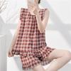Pajamas Women's Summer Cotton and Silk Thin Suspender Sexy Cotton Silk Loungewear Sweet Shorts Two-piece Set Air Conditioning Clothing Summer