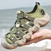 Fashion Men's Closed-Toe Beach Sandals Couple Shoes Size 36-46 Breathable EVA Sole Water Sports Shoes Anti-Slip Outdoor Hiking Sandals