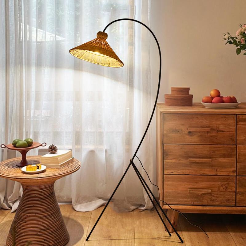 Wabi-Sabi Rattan Floor Lamp