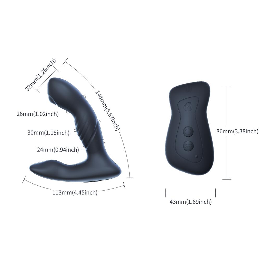 Stecker Eindringen Analspielzeug Prostata-Massagegerät Analstecker Po-Vibrator Fernbedienung Eindringen Erwachsenen Sexspielzeug Klitorale Stimulation Unisex Masturbator