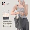 Women's Sling Vest with Chest Pad - Thin Strap, Conceals Underarm, Versatile Short Style for Spring/Summer.