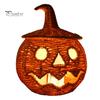 Halloween Candy Holder Handwoven Pumpkin Basket, Spooky Storage Basket with Lid, Vintage Wicker Rustic Seagrass Light Up Lantern LED Candle for Table
