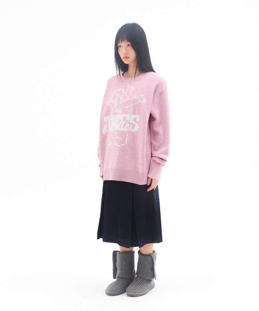 AMES-WORLDWIDE Angel Graphic Knit Pink