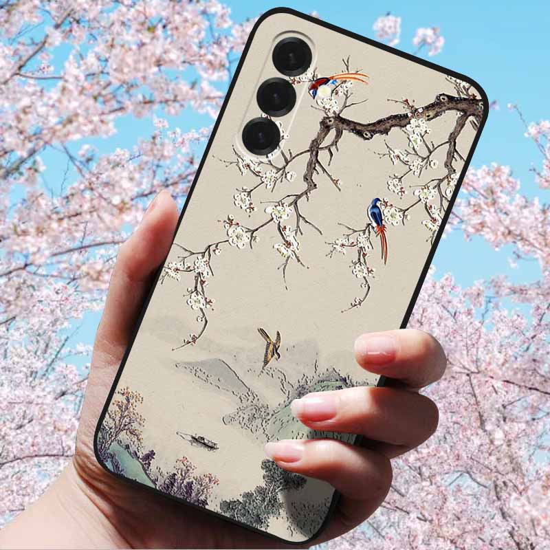 For Samsung Galaxy A56 A36 A26 5G Cases 3D Relief Flower Emboss Soft Silicone For A56 A36 5G 3D Cartoon Case Owl Shell 3D Relief