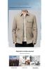Men's Lightweight Winter Cotton Casual Jacket - Warm Lapel Coat for Middle-Aged Men