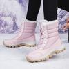 New Winter Snow Boots for Women, High Top Cotton Shoes with Thick Cashmere and Cotton Boots, Warm and Non Slip Boots