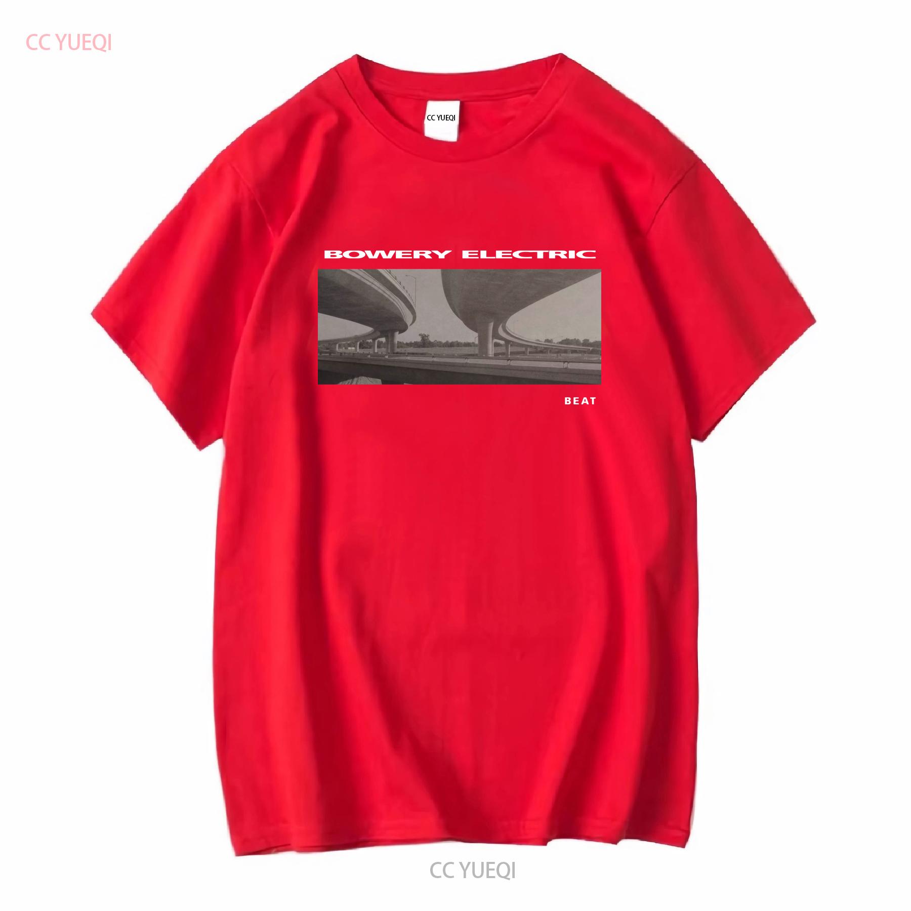 Bowery Electric Beat Vintage T shirt long or short sleeves vintage Washed Slightly homme Versatile graphic S