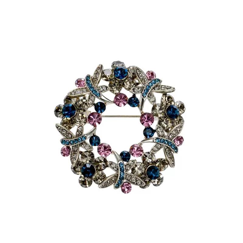 Elegante Libellen-Blumen-Brosche: Retro-Luxus-Accessoire für Damenmodeanzüge