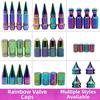 4pcs Anti Rust Anodized Tire Valve Caps Motorcycle Electric Vehicle Valve Core for Car SUV Truck