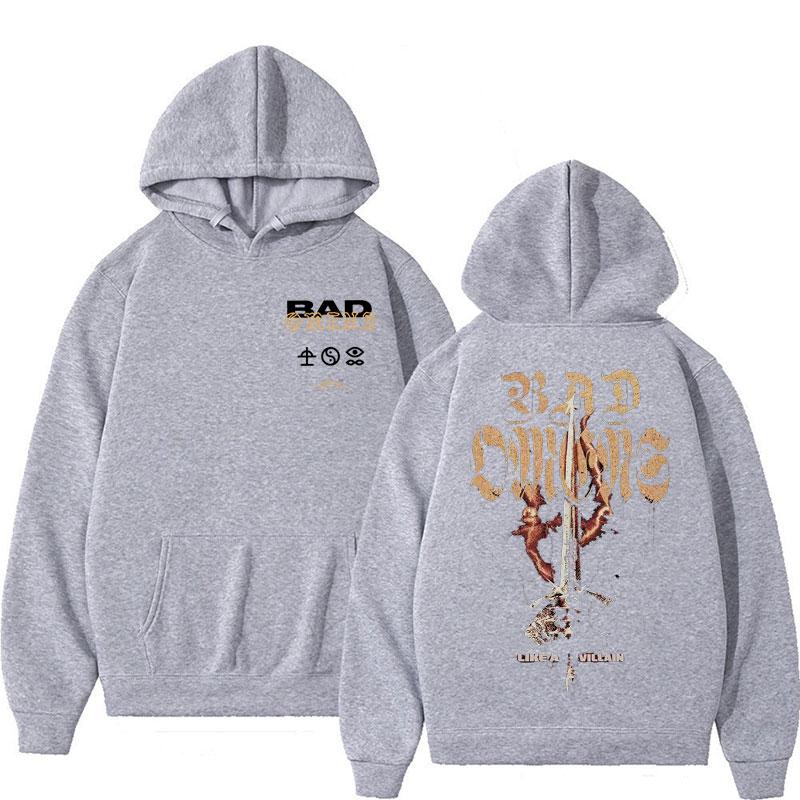 

Fade Reaper Bad Omens The Concrete Forever Tour Hoodie for Men Women Retro Cool Hooded Fashion Gothic Sweatshirt Streetwear L сірий