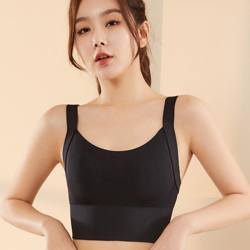 Bra Women's Integrated Fixed Cross Back Sports Bra High Impact Shockproof Tank Brassiere for Running Fitness Yoga