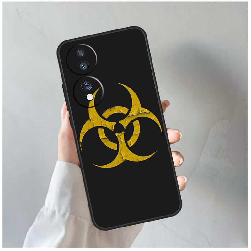 Biohazard Symbol Logo For Honor Magic 8 7 6 5 Pro Case For Honor 400 200 Lite 90 70 50 X8c X8b X9a X9b X9c X9d Win