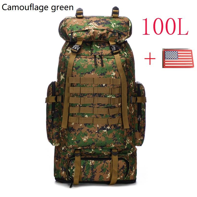 80L/100L Mountaineering Bag Climb Bag Tactical Backpacks Large Backpack Outdoors Hiking Camping Travel Bags