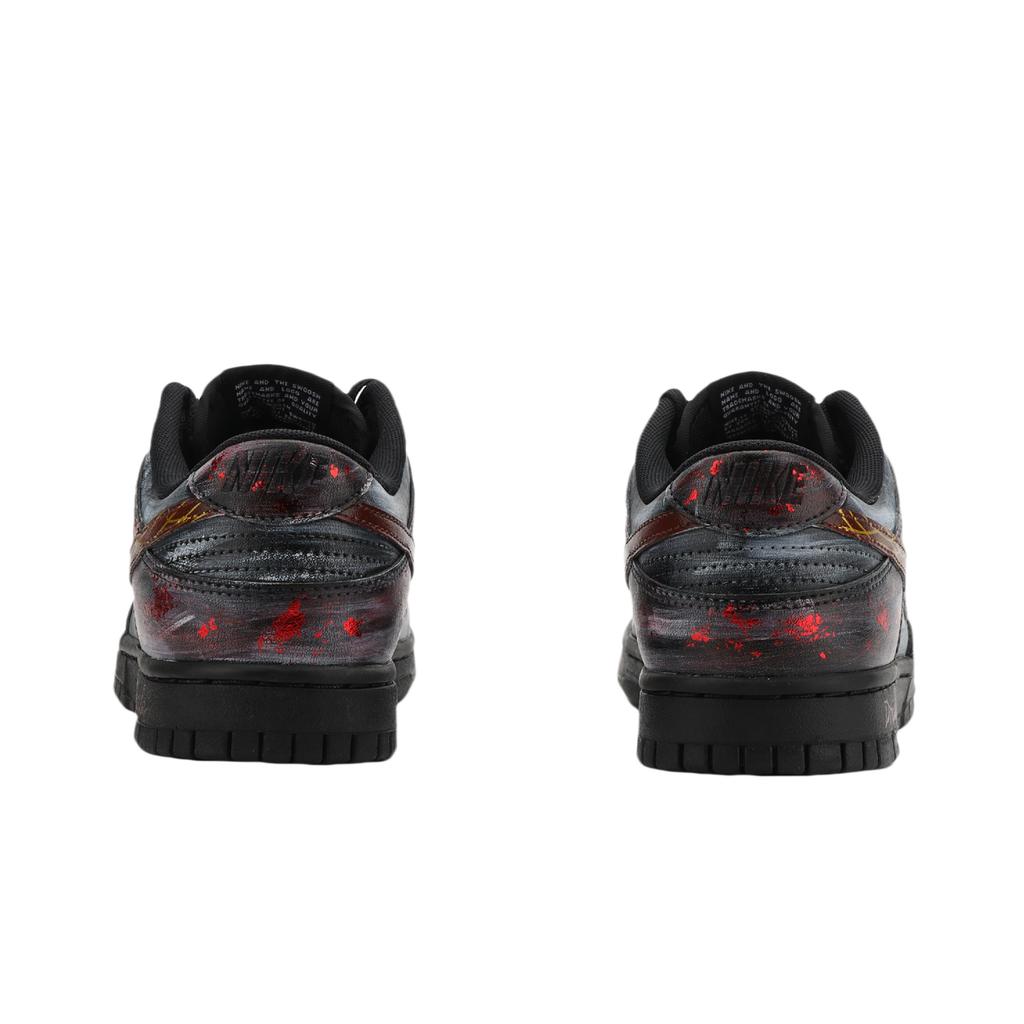 Nike Dunk Jiang Immersed Moon Abrasion Resistant Abrasion Resistant Low Top Skateboard Shoes Unisex Black Red IO7606-010(Team724-)
