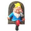Cute Cartoon Gnome Wall Hanging Decor Garden Patio Balcony Indoor Outdoor Home Decoration Resin Figurine