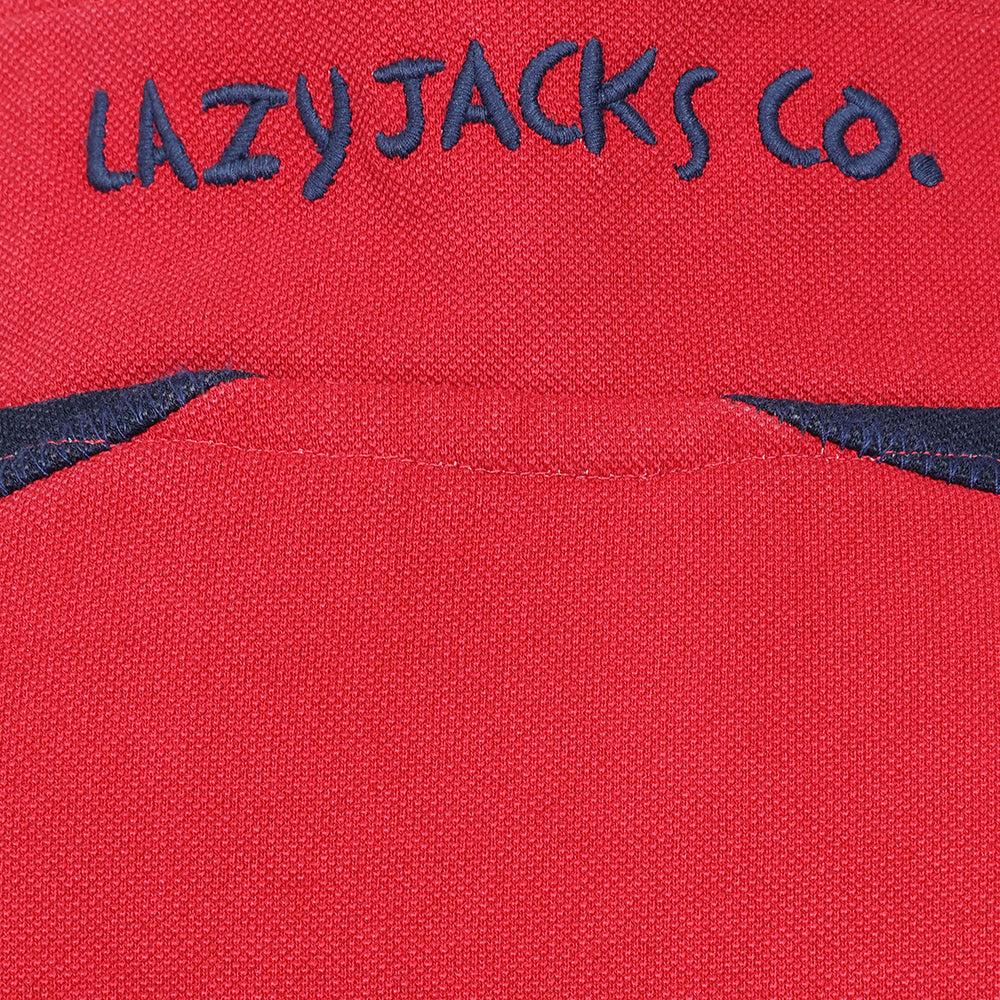 Lazy Jacks Mens Contrast Panel Pique Sweatshirt
