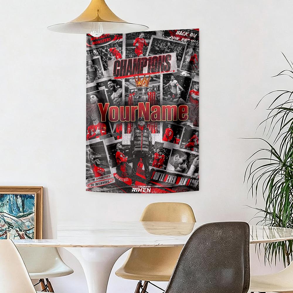 Liverpool Custom Your Name Wall Decor Tapestry Art For Pet Memorial Birthdaywedding Party Backdrop Family Gift