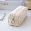Pencil Case Large Capacity Corduroy Pencil Bag Multi-Purpose Stationery Bag Zipper Placket Makeup Bag Office Travel Gift Organizer
