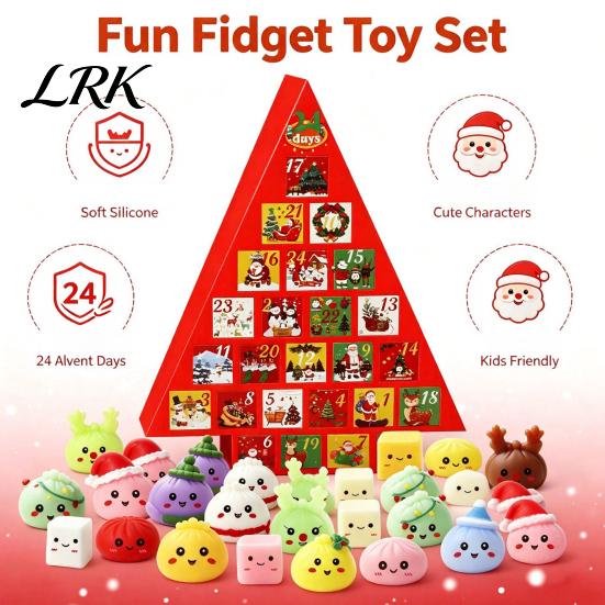 Geburtstagsgeschenk für Kleinkinder Kinder Weihnachten Adventskalender, 24-Tage-Countdown-Box mit Überraschungsfiguren, Dekorativer Kalender Festliche Atmosphäre