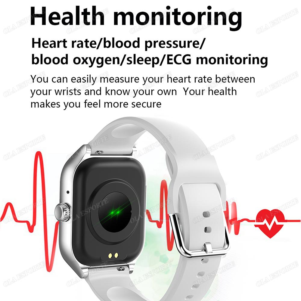 New Smart Watch 2.01" HD Display Bluetooth Call Message Preview Sports Modes DIY Dial Weather Forecast Smartwatch Men Women