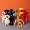 Tête de sirène de dessin animé pour enfants, poupée en peluche, chat noir d'horreur, animaux en peluche, cadeau de noël pour enfants