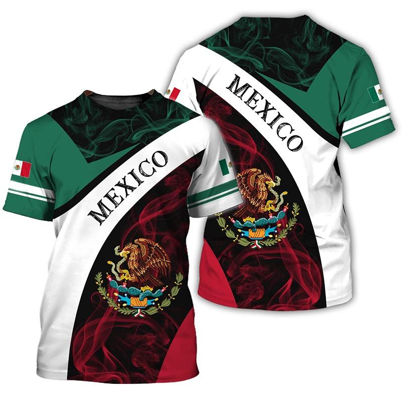 Mexico Flag Men s T-shirts for men Clothing Summer Unisex Short Sleeve Tops Fashion Tees Streetwear Harajuku T Shirt L