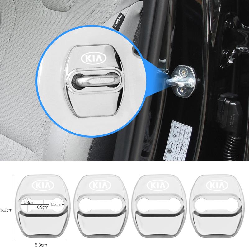 AAOB1 Car Door Buckle Protective Cover Titanium Alloy Protection Cap For KIA K5 K9 Sorento Ceed Sportage Carnival Stinger Forte Niro