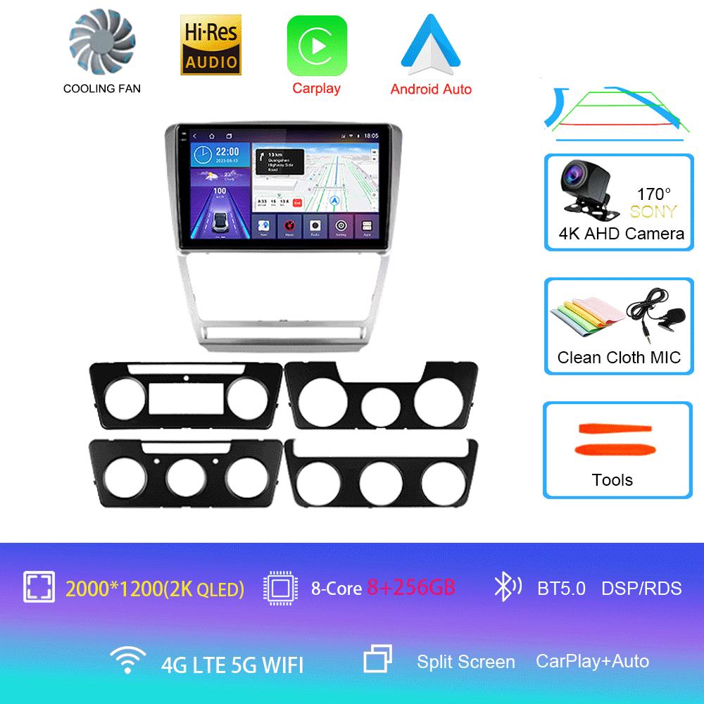 Android 14 Car Radio For Skoda Octavia 2 A5 2008 - 2013 Multimedia Video Player Navigation stereo GPS No 2din 2 din dvd