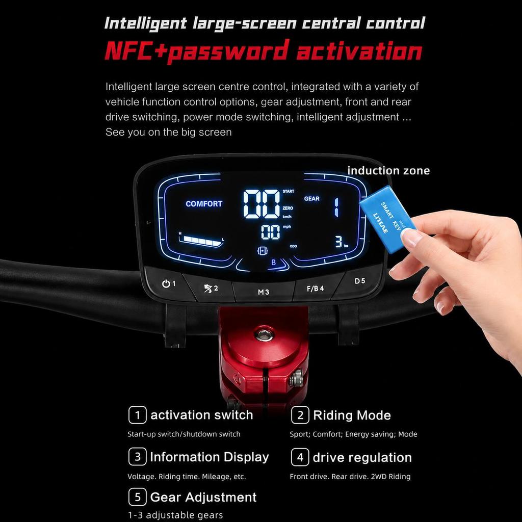 BOYUEDA Q7Pro Max Electric Scooter 2*1600W Dual Motor 52V28A Battery Adult Off-road E-Scooter 10 Inch City Commuting EScooter