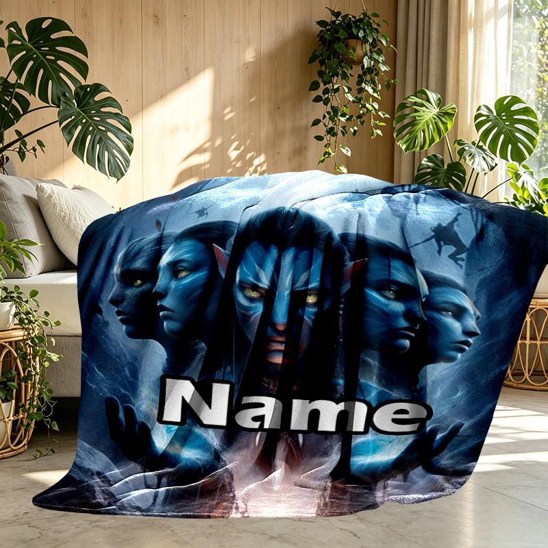 Custom Name Personalized Avatar Print Blanket, Home Decor, Bedroom, Sofa, Camping, Couch, Gifts for Birthday ChristmasEnthusiasts