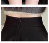 Black High-Waisted Wool Pleated A-Line Short Skirt for Women - Slim-Fit Spring/Autumn 2026 Collection