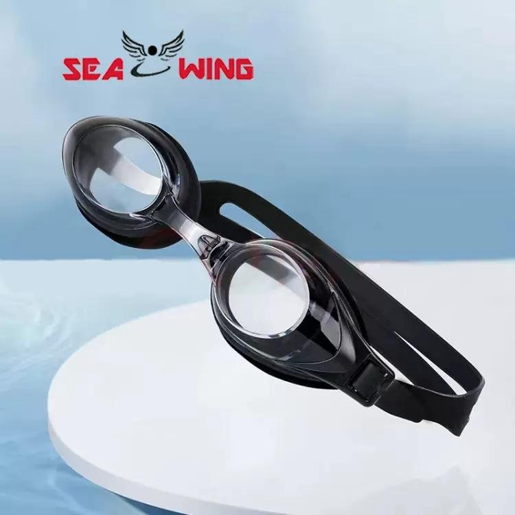 

Adult swimming goggles for myopia, with prescription lenses for left and right eyes, high-definition, waterproof, anti-fog, professional swim goggles Black matte finish