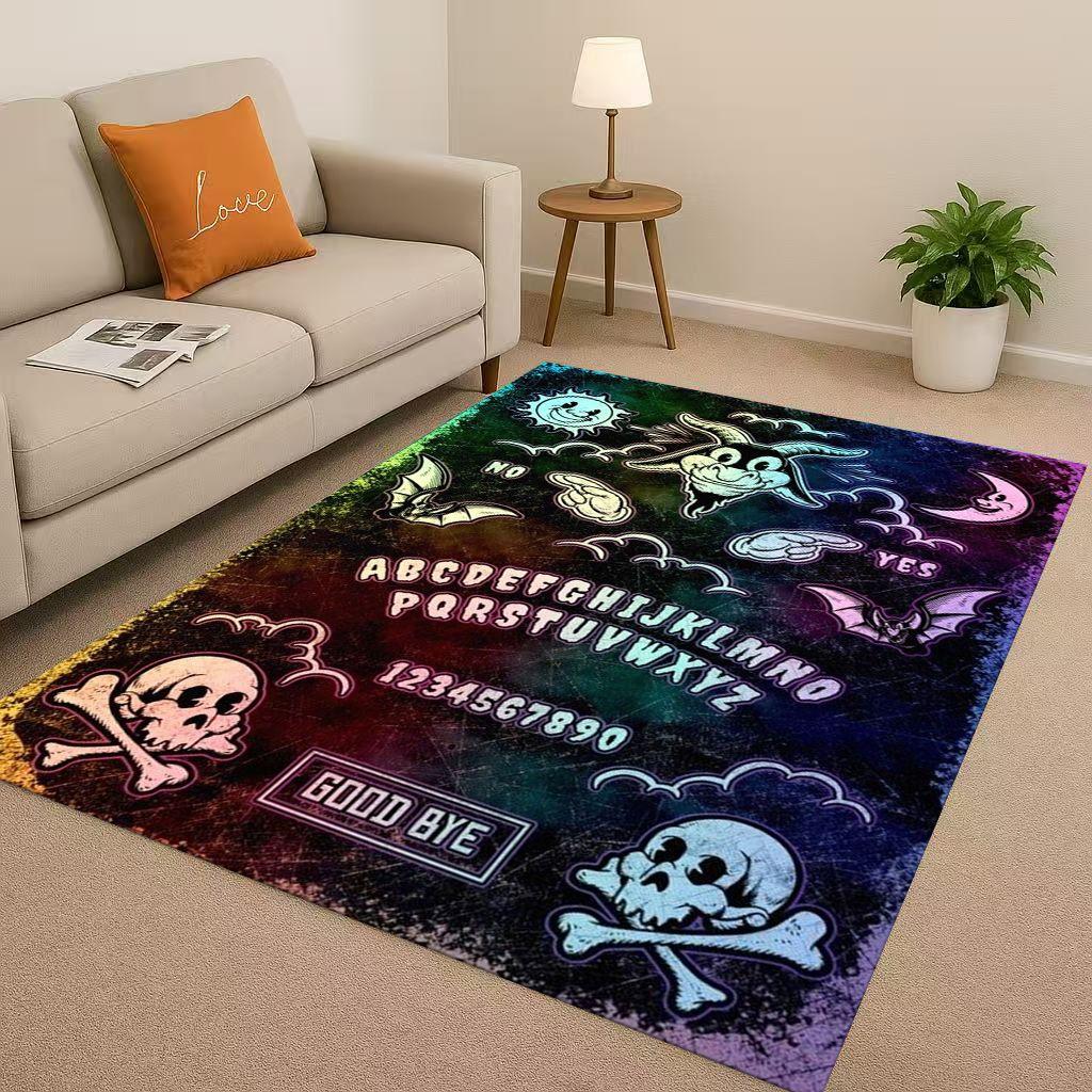 Retro Witch Spirit Ouija Board Art Living Room Non Slip Area Rug Carpet for Bedroom Kids Playroom Sofa,Home Decor Doormat