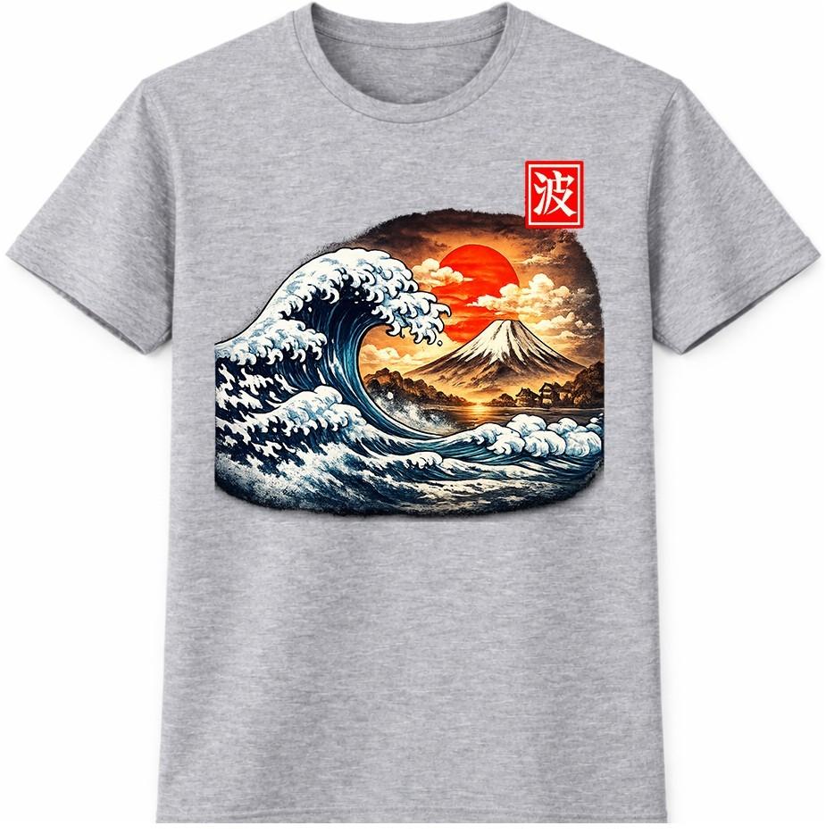 Great Wave Off Kanagawa T Shirt Japanese Ukiyoe Ocean Art Mount Fuji Graphic Tee