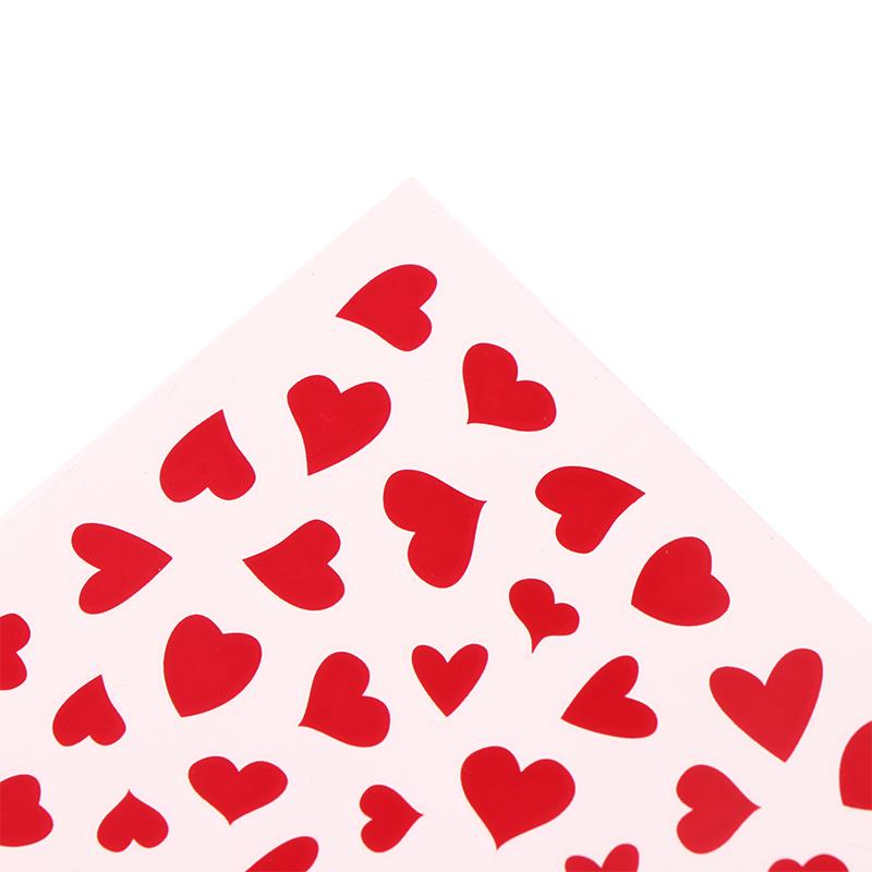 Hollow Heart Sticker For Nail Gold Pink Love For Women Slider Nail Art Decoration Holographic Manicure Accessory