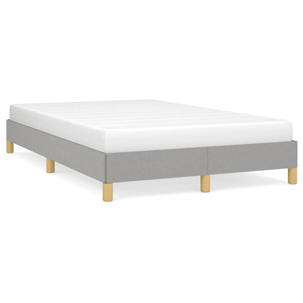 Bed Frame without Mattress Light Grey 120x190 cm Fabric