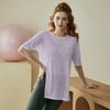 Womens Loose Fit Quick-Dry Yoga Top Short Sleeve Breathable Workout Shirt Running Fitness Pilates Spring Summer