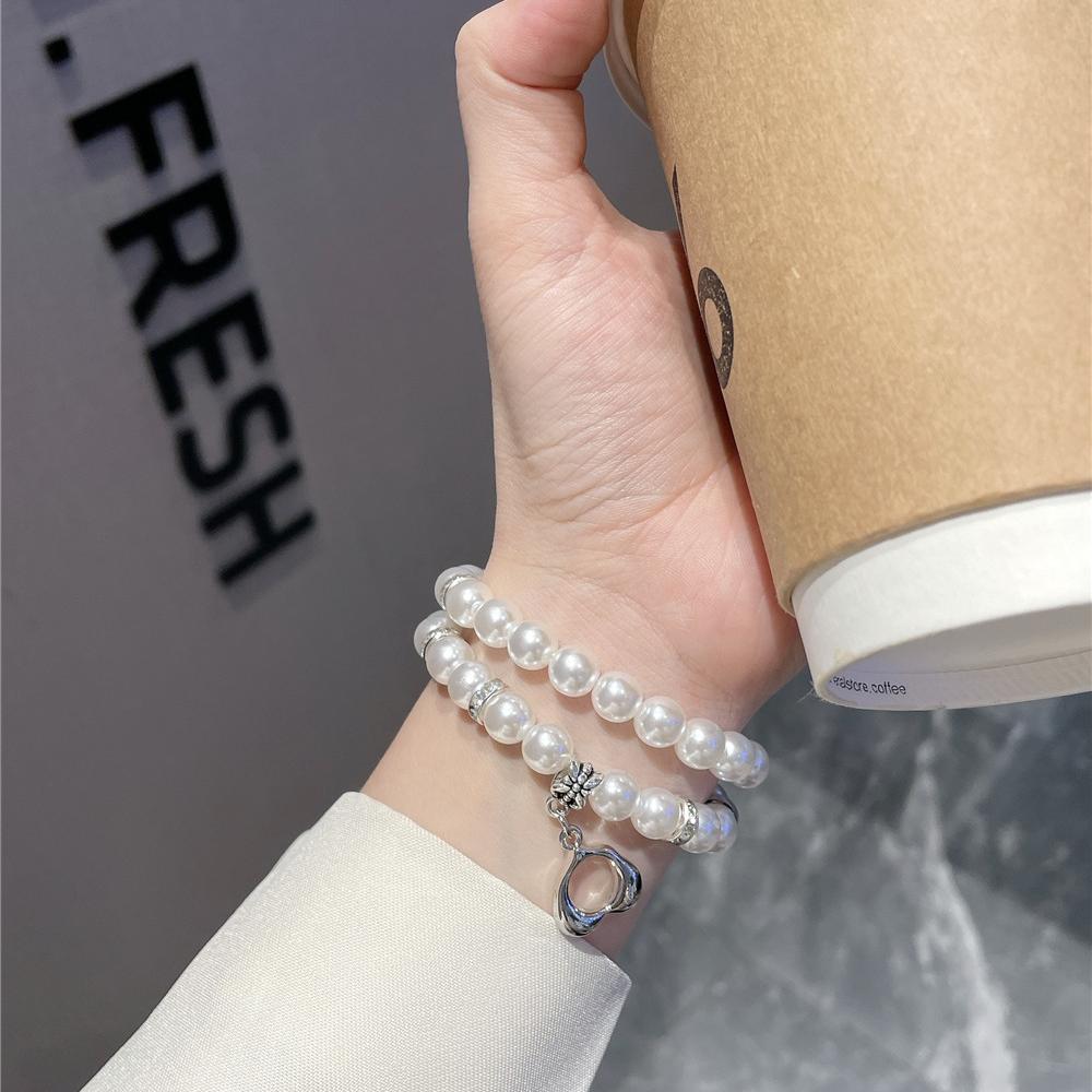Luxury Pearl Band for Apple Watch Series Ultra 9 8 7 6 5 4 3 Se Watch Bracelet Pendant for IWatch Ultra/2 41 45mm 38mm 42mm 40mm 44mm 49mm Accessories