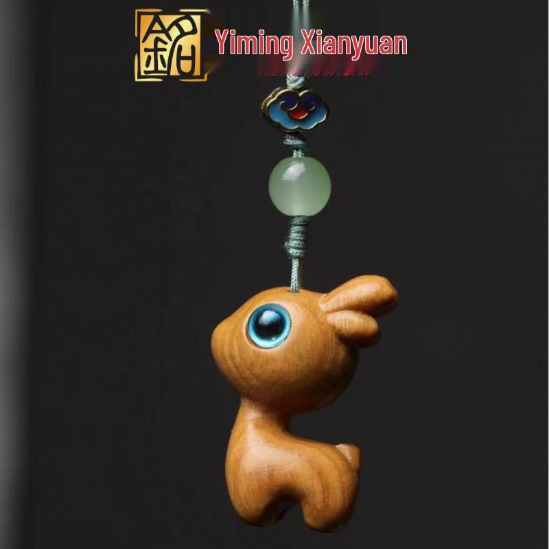 Red Sandalwood Deer Tassel Phone Chain & Keychain Pendant