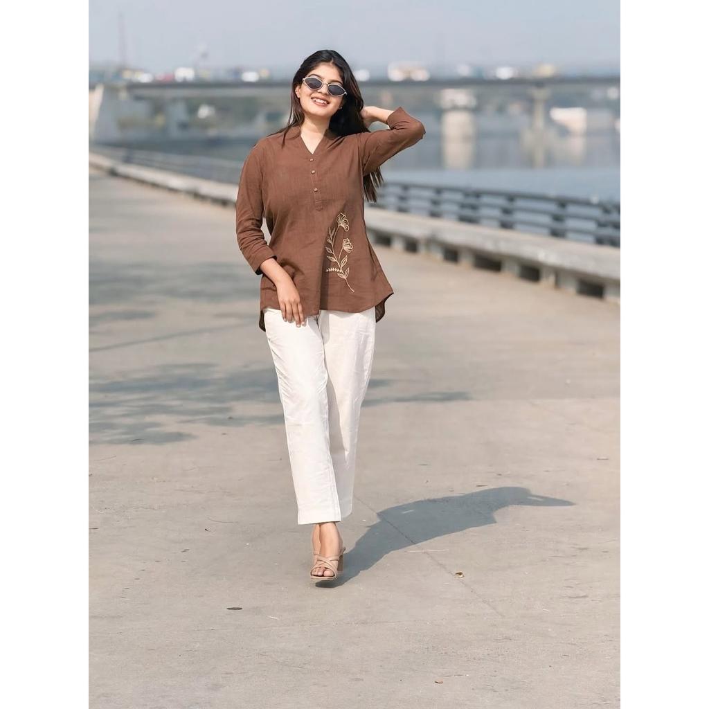 Women Office Wear Shirt with Pant Set Indian Bollywood Top Tunic Cord Set Dress