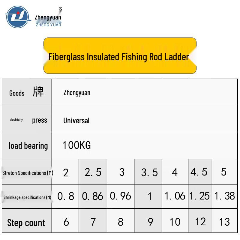 Zhengyuan Fiberglass Insulated Telescopic A-Frame Ladder
