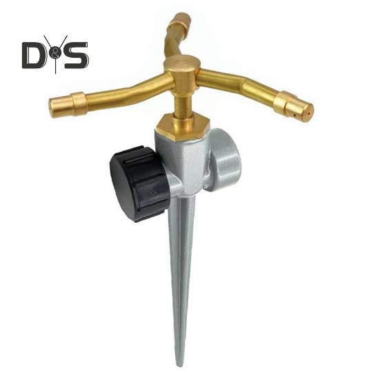 

3-рычажный газонный дождеватель 360 градусов автоматический вращающийся дождеватель с шипом сверхпрочный металлический дождеватель для полива сада и двора большая площадь покрытия 1pc