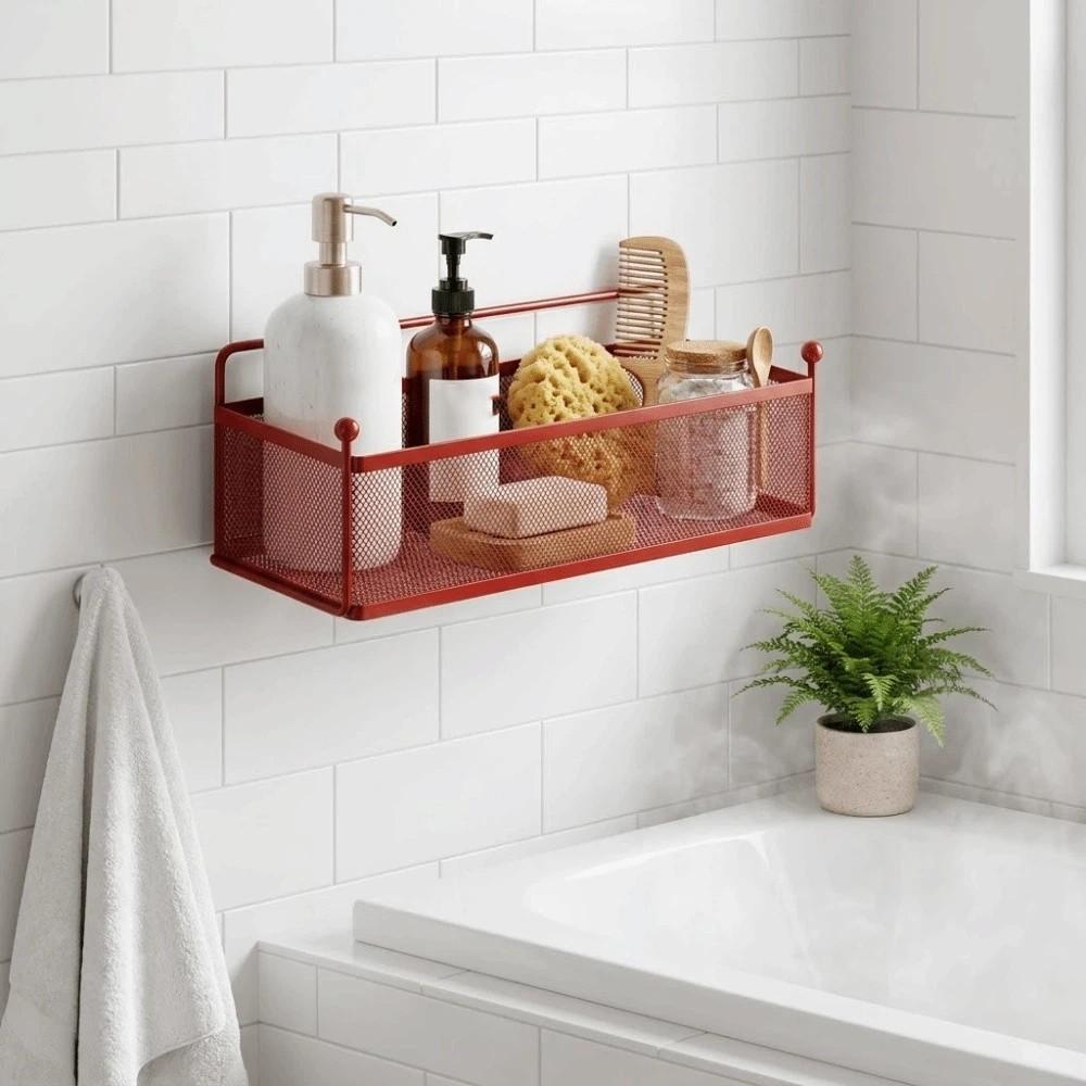 Moisture Resistance Faucet Storage Shelf Wall Mounted Kitchen Storage Rack Bathroom