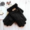 Sheepskin Fur Gloves Men Leather Thick Winter Warm Outdoor Wind and Cold Handmade Sewing Finger New Bickmods Brand