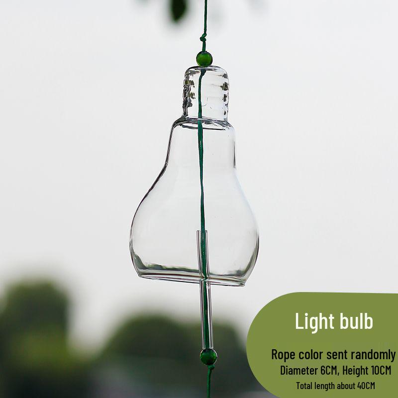 Cherry Blossom Glass Wind Chime - DIY Transparent Hanging Ornament