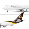 QIYUMOKE for UPS 747 Large Scale Airplane Model with Stand for Boeing Aircraft Model Kit for Adults Aviation Cargo Plane Gift or Airplane Collection